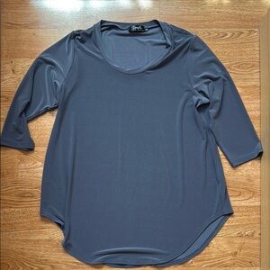 Sympli Slate Blue Long Sleeve Top